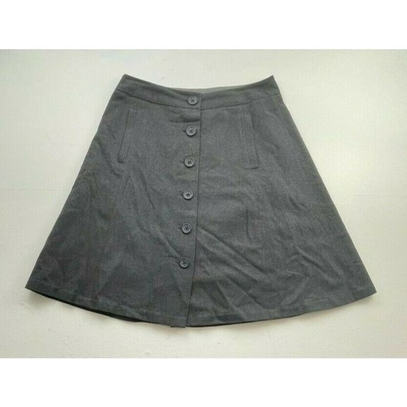 Banana Republic Dresses & Skirts - Banana Republic Women's Dark Grey Gray Skirt Button Front Size 12 EUC